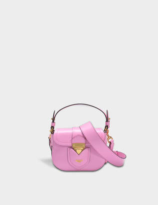 Moschino Hidden Lock Small Shoulder Bag in Pink Calf