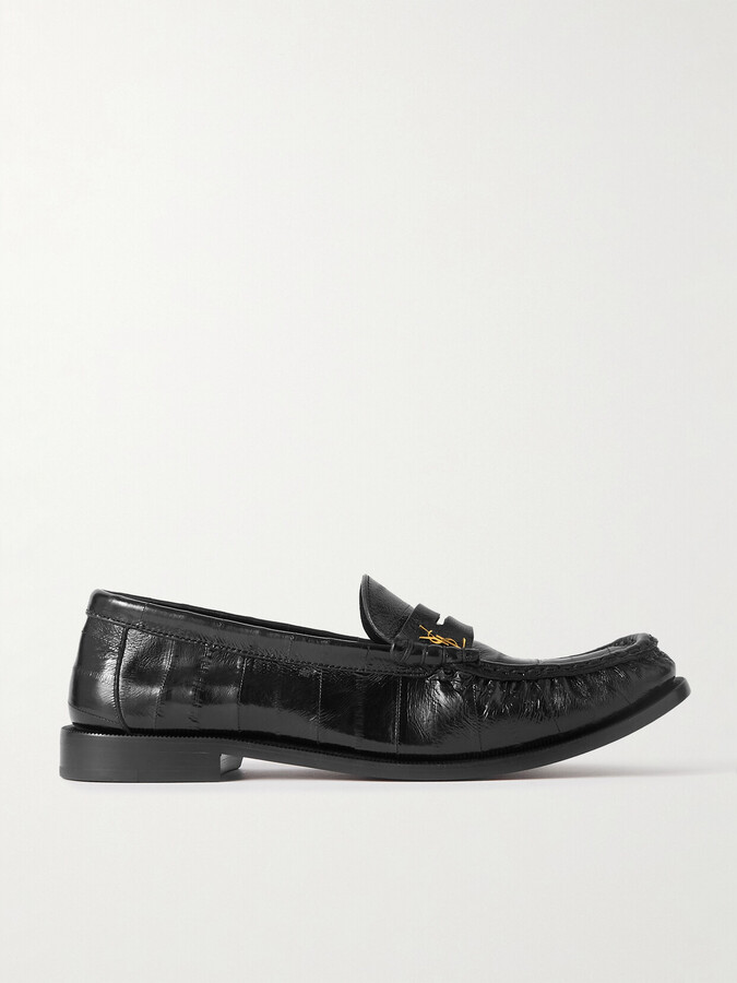 Saint Laurent Le Loafer Leather Loafers - Black