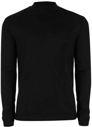 Topman PREMIUM Black Turtle Neck Long Sleeve T-Shirt