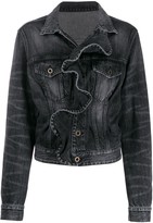 Thumbnail for your product : Unravel Project Ruffled Denim Jacket