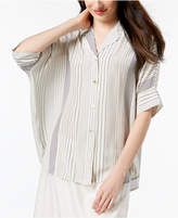 Thumbnail for your product : Eileen Fisher Silk Striped Oversized Shirt, Regular & Petite