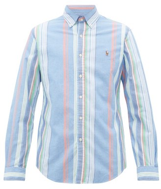 Polo Ralph Lauren Logo Embroidered Striped Cotton Oxford Shirt