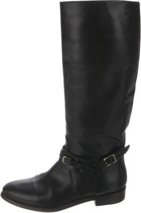 Burberry Leather Riding Boots - ShopStyle