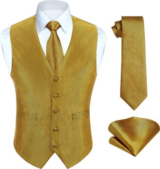 Enlision Mens Christmas Tie Handkerchief Jacquard Woven Classic Necktie & Pocket Square Set 