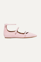 Thumbnail for your product : Tabitha Simmons + Equipment Lynette Suede Point-toe Flats
