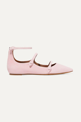 Tabitha Simmons + Equipment Lynette Suede Point-toe Flats