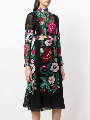 Valentino floral embroidered dress