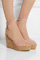 Thumbnail for your product : Jimmy Choo Philo embroidered leather wedge sandals
