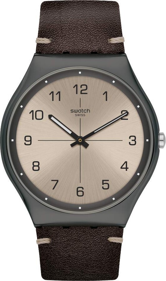 新作モデル . Swatch SS07M (Model: Watch Casual 16 Green, Strap, Leather Quartz  Steel st. - レディース腕時計