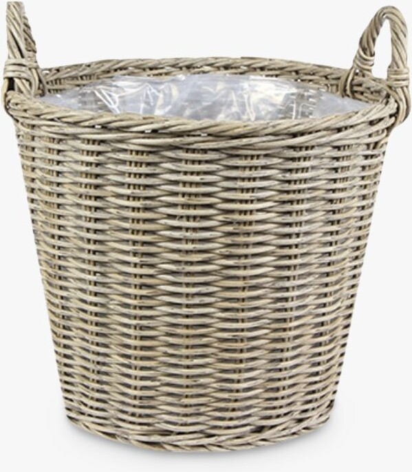 Ivyline Woven Rattan Outdoor Basket Planter ShopStyle Garden Decor