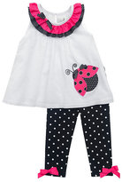 Thumbnail for your product : Rare Editions 3-24 Months Ladybug-Top & Capri Set