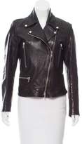 Thumbnail for your product : Veronica Beard Leather Embroidered Moto Jacket