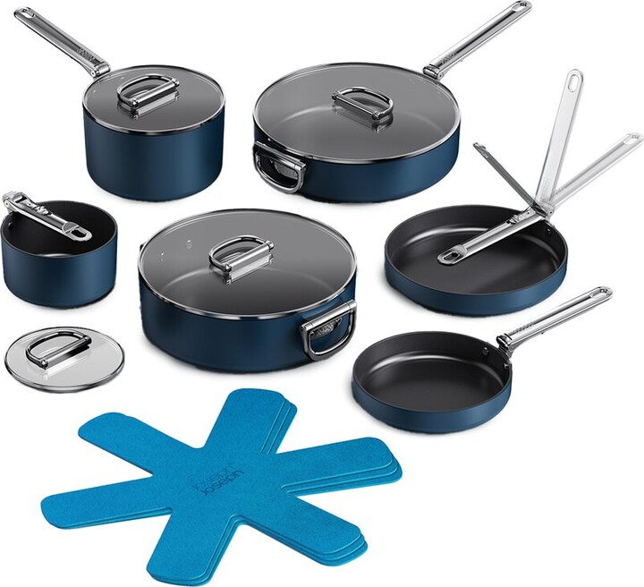 Joseph Joseph Space Ceramic Non-Stick 10Pc Cookware Set With Folding Handles