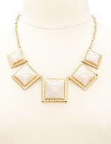 Thumbnail for your product : Charlotte Russe Chunky Faceted Gem Statement Necklace