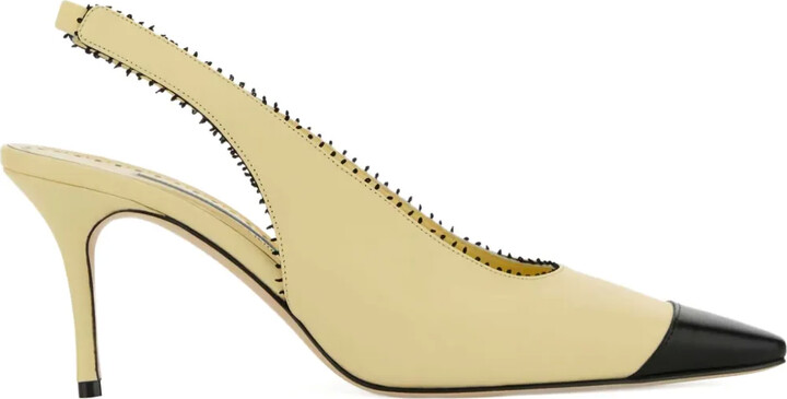 Manolo Blahnik 70mm Gaius slingback leather pumps