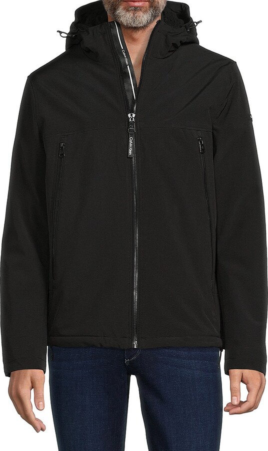 Faux Fur Lined Hooded Zip Up Jacket