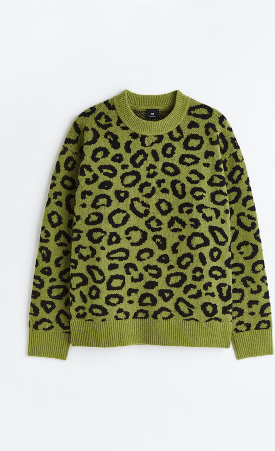 H&M Oversized Fit Jacquard-knit Sweater - ShopStyle