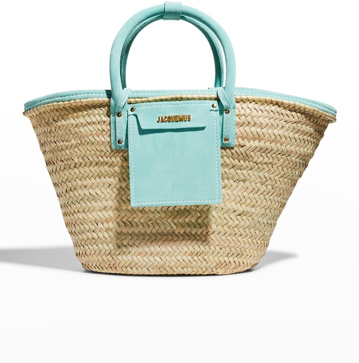 Jacquemus Le Panier Soleil Basket Bag with Suede Trim - ShopStyle