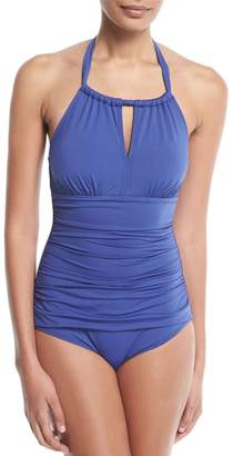 Tommy Bahama Pearl Solid Halter One-Piece Swimsuit