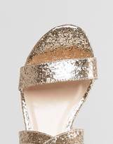 Thumbnail for your product : London Rebel Glitter Cross Strap Heeled Sandal
