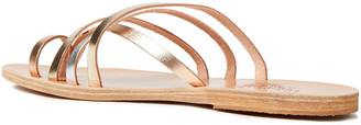Ancient Greek Sandals Apli Amalia Metallic Leather Sandals