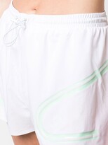 Thumbnail for your product : adidas by Stella McCartney Stripe-Print Track Shorts