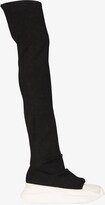 Thumbnail for your product : Rick Owens Black Abstract Stockings Thigh-High Boots