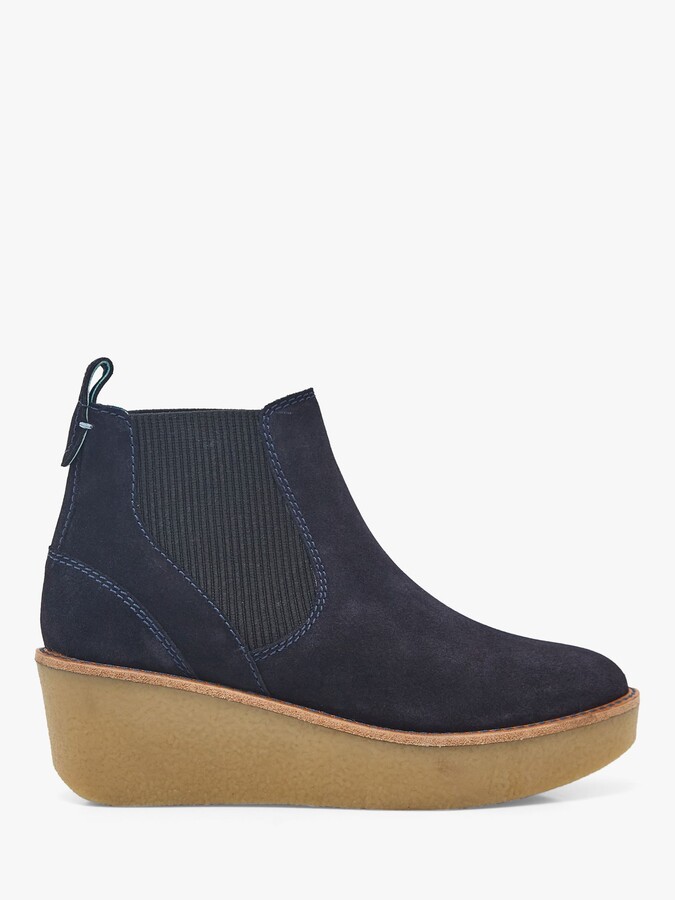 Navy Wedge Issy Wedge Ankle Boot Easy Spirit Boots Size Black - Main Image
