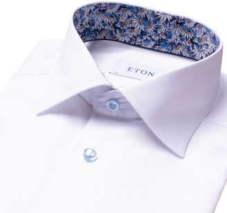 Eton Men's Slim-Fit Solid Dress Shirt w/ Daisy Details