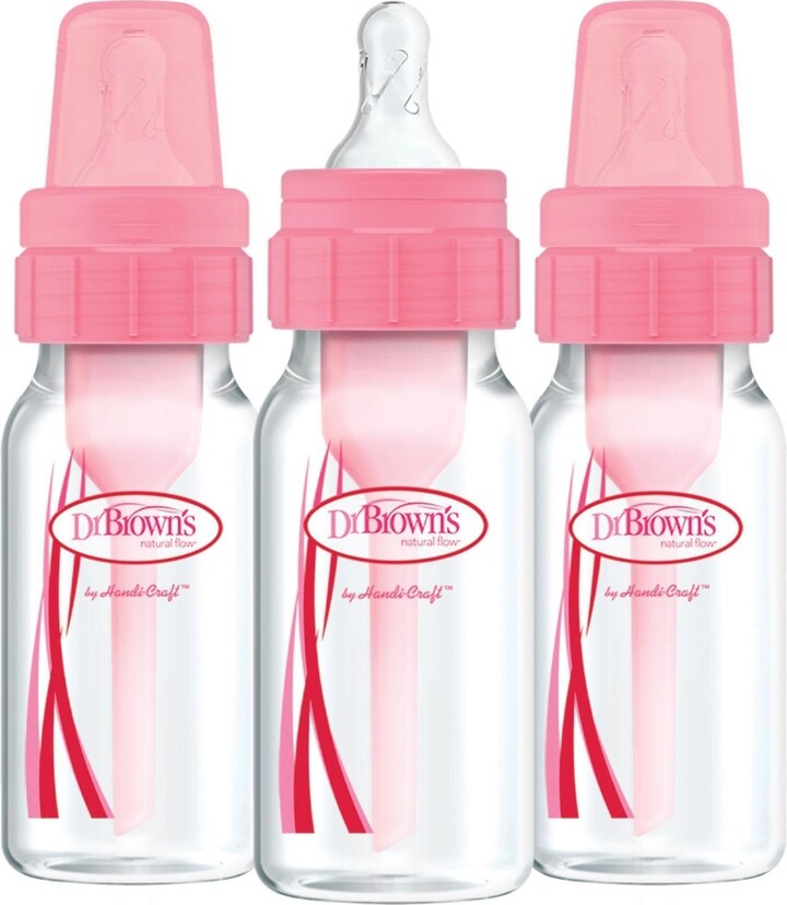 Dr. Brown's Natural Flow Anti-Colic Baby Bottle - Pink - 8oz/3pk