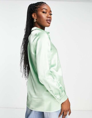 oversized satin blouse