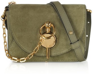 olive green suede purse