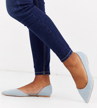 denim ballet pumps