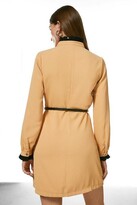 Thumbnail for your product : Karen Millen Contrast Twill Frill Bib Detail Short Woven Dress