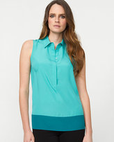 Thumbnail for your product : Le Château Colour Block Sleeveless Blouse