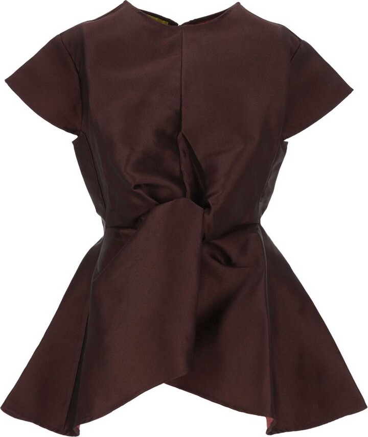 Marques Almeida Draped Peplum Top