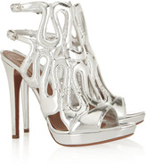 Thumbnail for your product : Alaia Metallic leather sandals