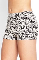Thumbnail for your product : Forever 21 Rose Print Knit Shorts