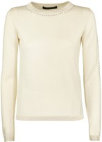 Thumbnail for your product : Max Mara Solange Diamante-embellished Silk And Cashmere-blend Jumper