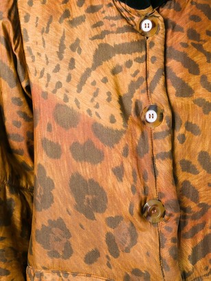 Yves Saint Laurent Pre-Owned Animal Print Padded Coat
