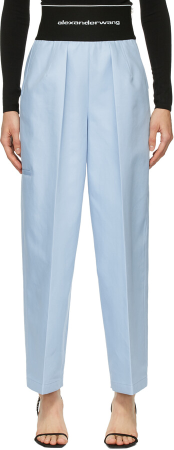 Alexander Wang Blue Logo Elastic Carrot Lounge Pants ShopStyle