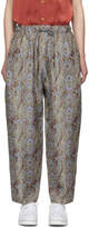 Thumbnail for your product : Needles Grey and Purple Paisley Easy Lounge Pants