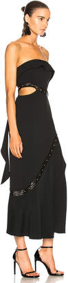 Jonathan Simkhai Studded Leather Trim Strapless Dress