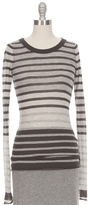 Thumbnail for your product : Enza Costa Cashmere Knit Stripe Crew Sweater