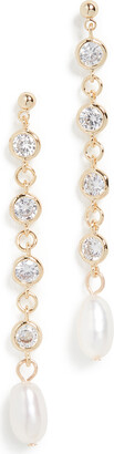 Jules Smith Designs Bling Cultured Pearl Drop Earrings
