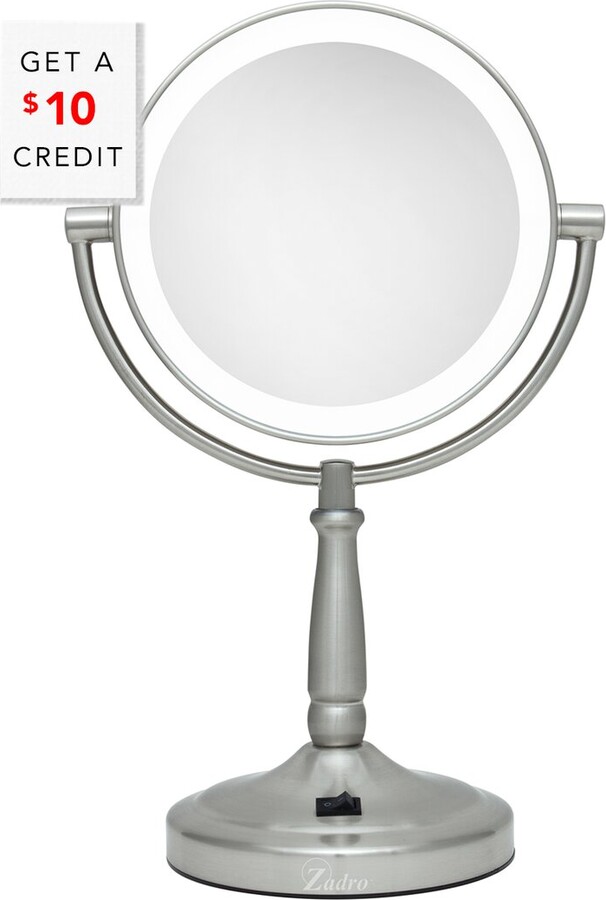 Zadro 10X/1X Cordless DualSided Led Lighted Vanity Mirror With 10