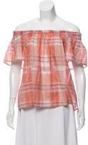 Thumbnail for your product : Ulla Johnson Plaid Off-The-Shoulder Top