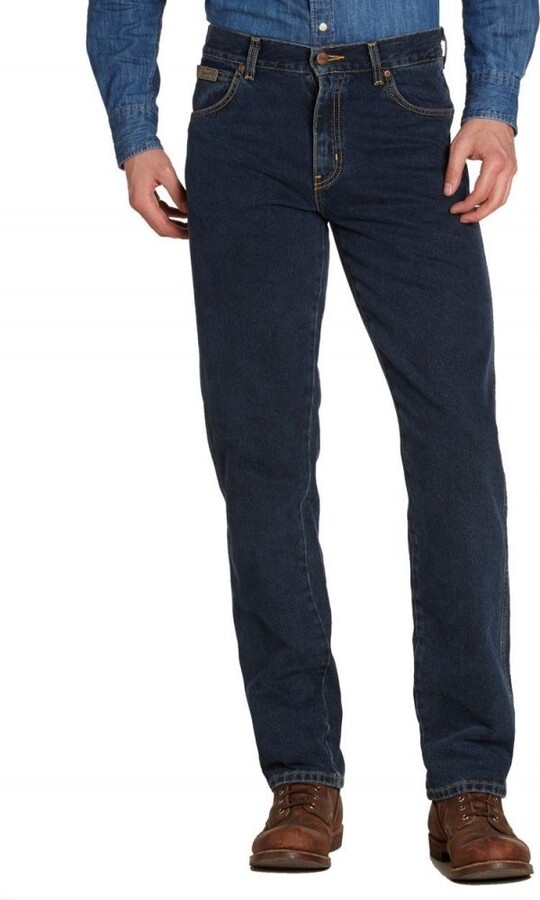 Wrangler-Jeans Mens Wrangler Texas Traditional Classic Regular Fit Straight  Leg Jean Zip Fly - Dark Ink Blue Denim - ShopStyle