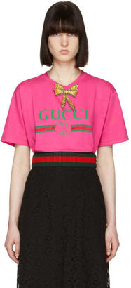 Gucci Pink Bow Logo T-Shirt