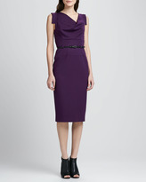Thumbnail for your product : Black Halo Jackie Asymmetric Belted Dress